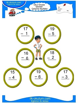Çocuklar İçin toplam işlemi yaprak testleri 
